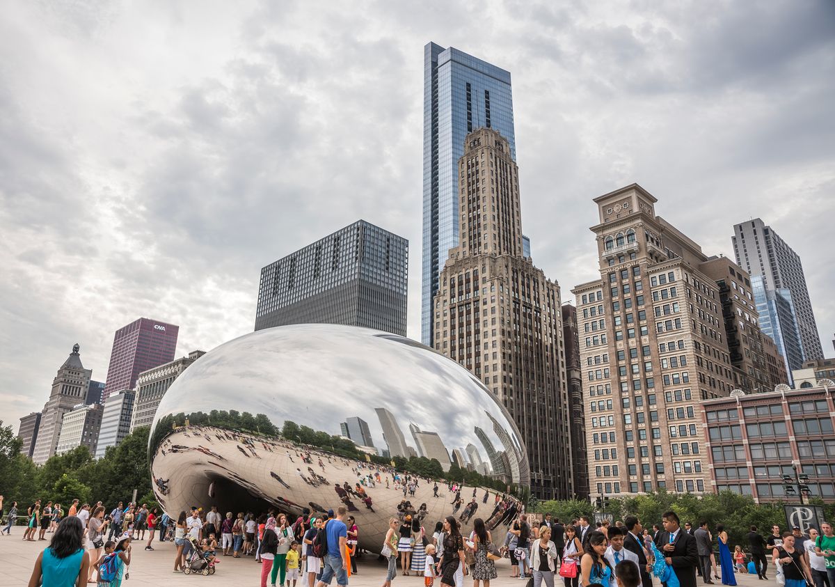 Sábado veraniego en el Millennium Park de Chicago