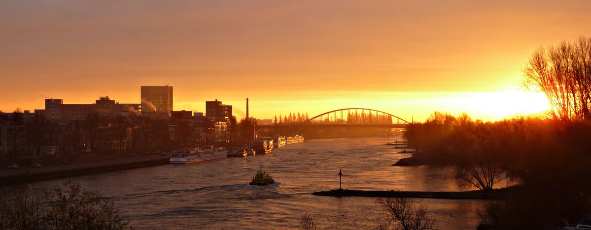 Arnhem bridge sunset