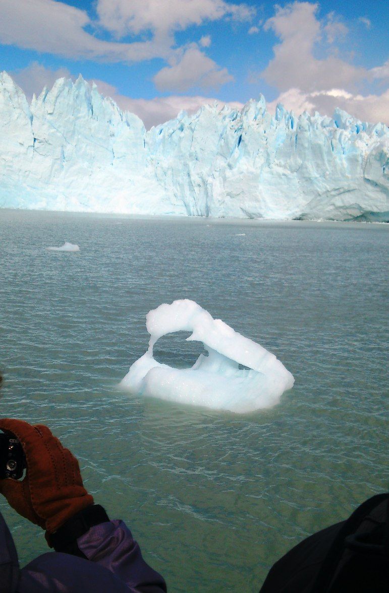 Perito Moreno glaciar - a piece of ice floating (Argentina)